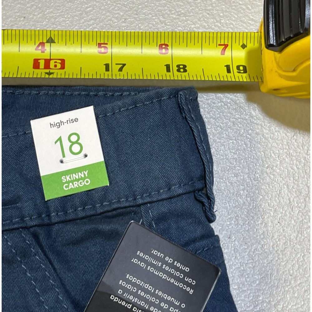 Regeneration by Celebrity Pink Womens Size 18 SKINNY High-Rise Cargo Pants Blue - Picture 4 of 11